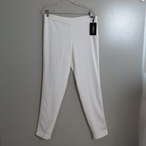 NWT Worth New York Optic White Chantal Rayon Blend Lined Dress Pants Size 8